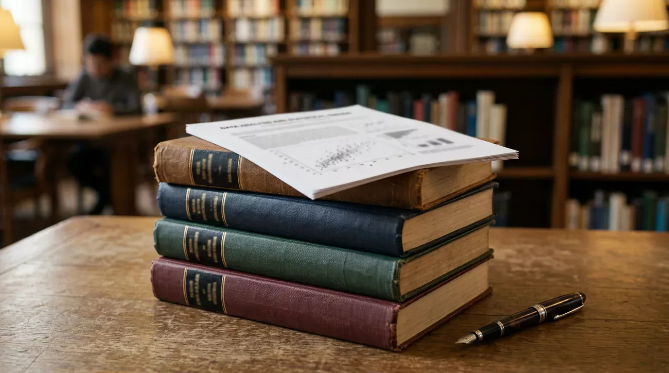 Libros académicos y gráficos estadísticos sobre predicción de resultados de fútbol